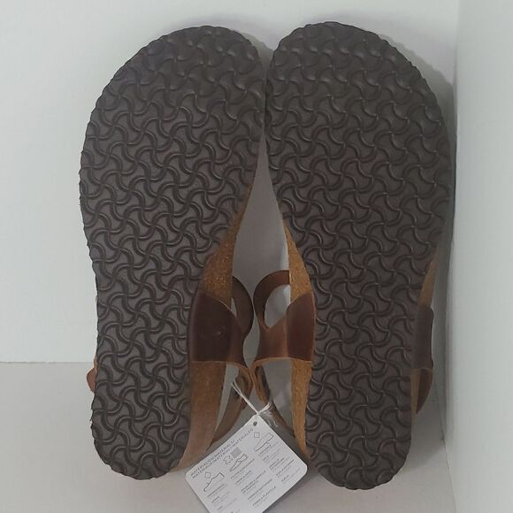 Papillio by Birkenstock Ashley BrownLeather T-Strap Wedge Sandals Women's EU 41 - Picture 10 of 11